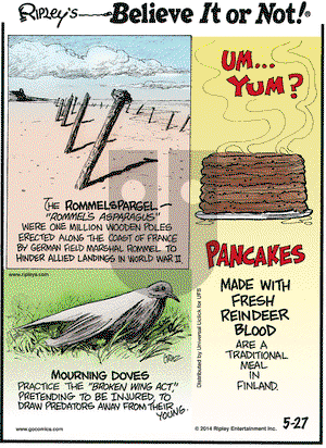 Ripley's Believe It or Not on Tuesday May 27, 2014 Comic Strip