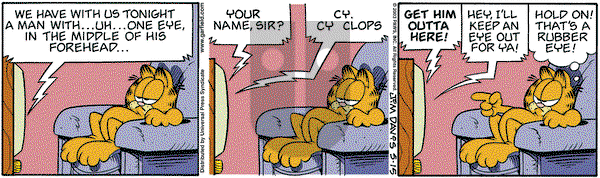 Garfield on Thursday May 15, 2003 Comic Strip
