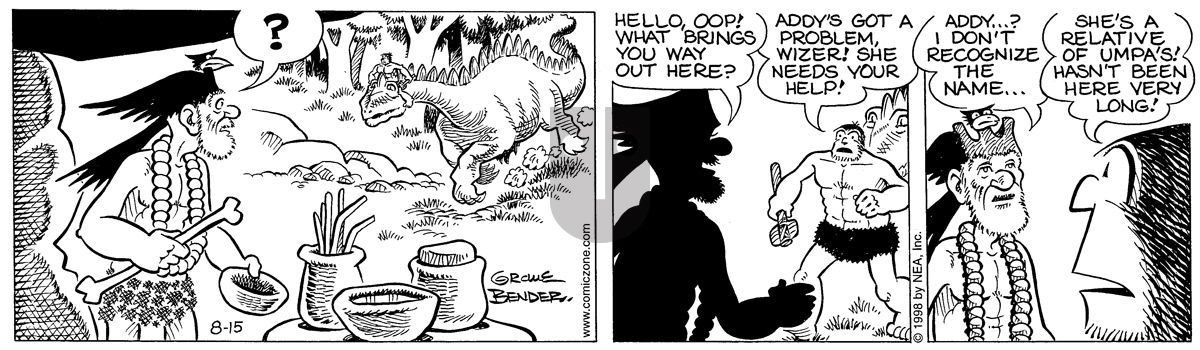 Alley Oop - Saturday August 15, 1998 Comic Strip