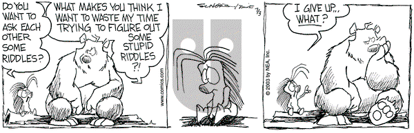 The Grizzwells on Thursday July 3, 2003 Comic Strip