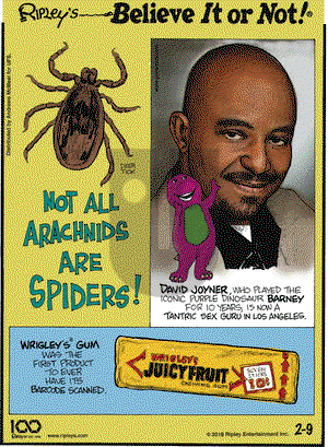 Ripley's Believe It or Not on Saturday February 9, 2019 Comic Strip