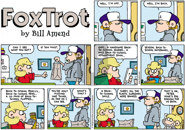 FoxTrot - Sunday August 30, 1998 Comic Strip