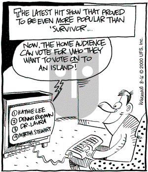 Reality Check on Wednesday August 16, 2000 Comic Strip