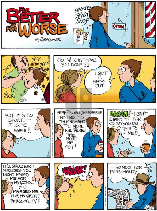 For Better or For Worse - Sunday March 18, 2012 Comic Strip