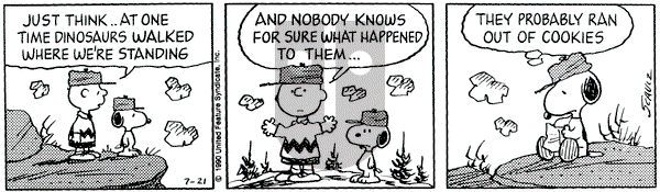 Peanuts on Saturday July 21, 1990 Comic Strip