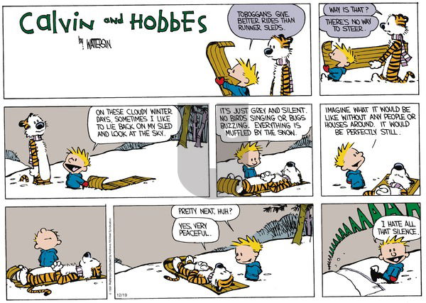 Calvin and Hobbes - Sunday December 19, 2021 Comic Strip