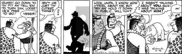 Alley Oop on Friday February 6, 1976 Comic Strip