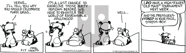 Over the Hedge on Saturday February 17, 1996 Comic Strip