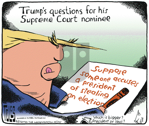 Tom Toles on Wednesday September 23, 2020 Comic Strip