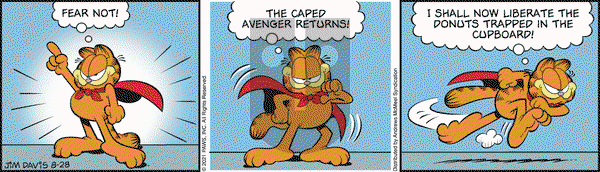 Garfield - Saturday August 28, 2021 Comic Strip