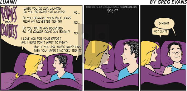 Luann - Sunday September 27, 2020 Comic Strip