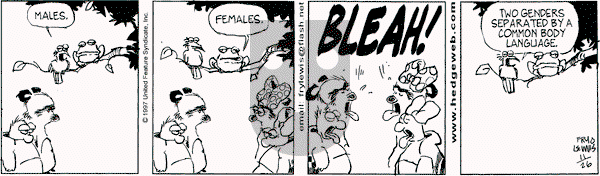 Over the Hedge on Wednesday November 26, 1997 Comic Strip