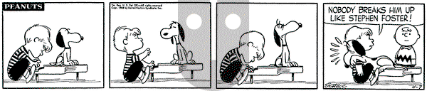 Peanuts on Monday April 7, 1958 Comic Strip