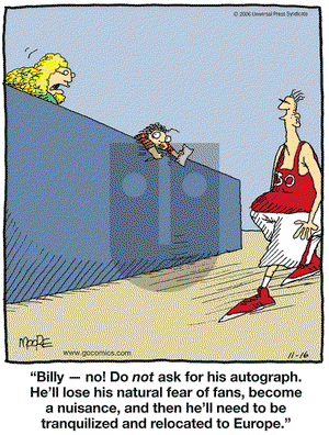 In the Bleachers on Thursday November 16, 2006 Comic Strip