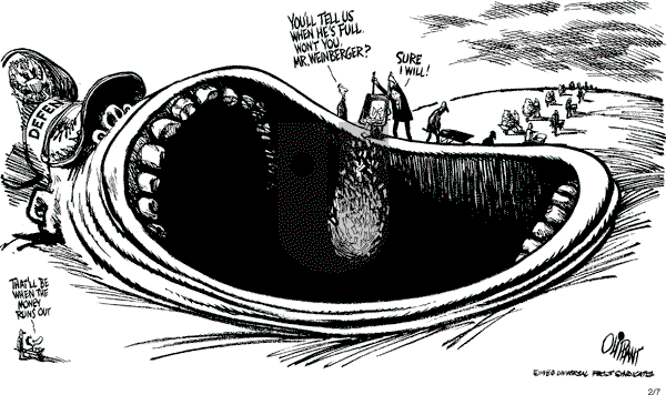 Pat Oliphant - Tuesday February 7, 1984 Comic Strip