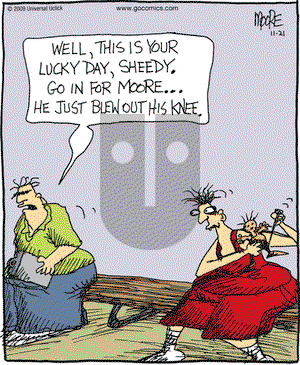 In the Bleachers on Saturday November 21, 2009 Comic Strip