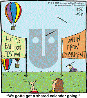 In the Bleachers on Thursday September 13, 2018 Comic Strip
