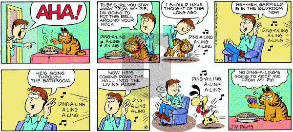 Garfield on Sunday November 26, 1978 Comic Strip