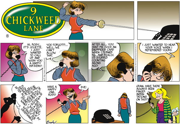 9 Chickweed Lane on Sunday April 7, 2002 Comic Strip