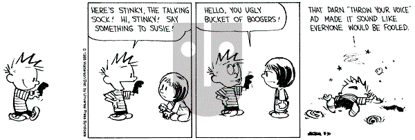 Calvin and Hobbes - Wednesday August 30, 1995 Comic Strip