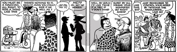 Alley Oop on Thursday July 18, 1963 Comic Strip