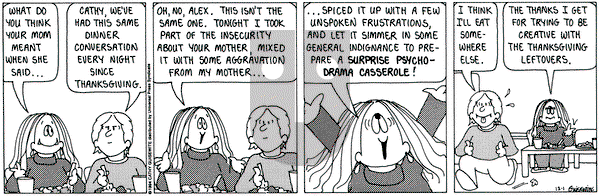 Cathy Classics on Thursday December 1, 1994 Comic Strip