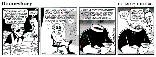 Doonesbury on Saturday January 27, 1996 Comic Strip