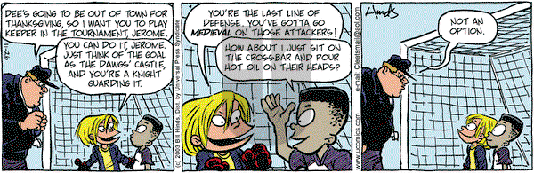 Cleats on Wednesday November 26, 2003 Comic Strip