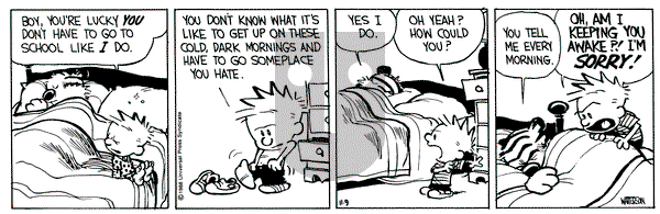 Calvin and Hobbes on Wednesday November 9, 1988 Comic Strip