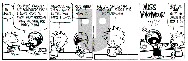 Calvin and Hobbes - Wednesday February 1, 1989 Comic Strip