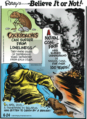 Ripley's Believe It or Not on Monday June 24, 2013 Comic Strip