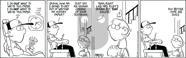FoxTrot on Monday April 18, 1988 Comic Strip