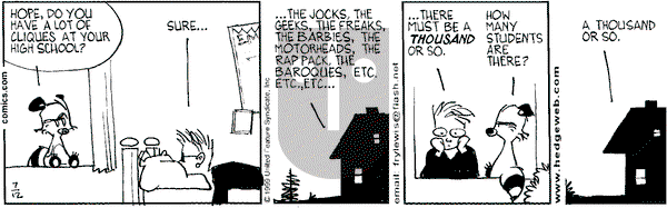 Over the Hedge on Monday July 12, 1999 Comic Strip