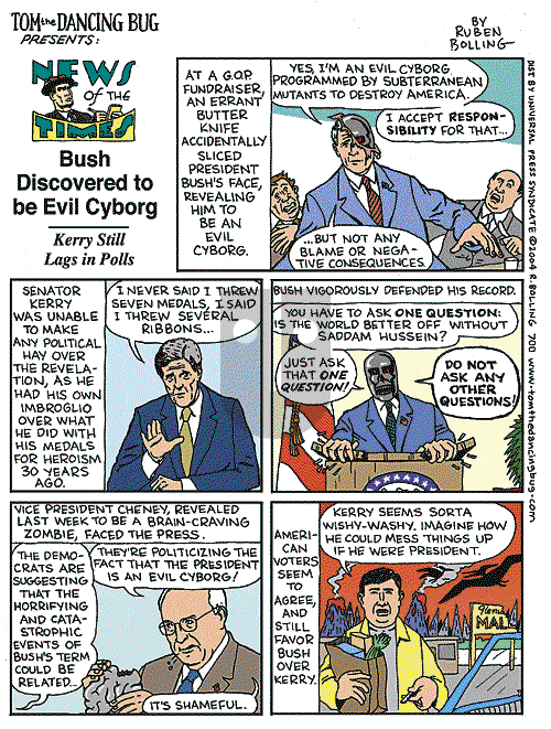 Tom the Dancing Bug on Saturday May 22, 2004 Comic Strip