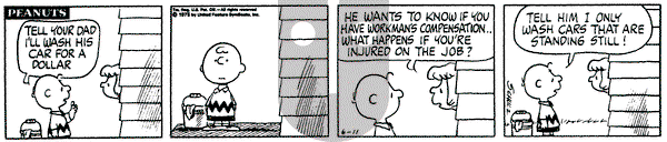 Peanuts on Wednesday June 11, 1975 Comic Strip
