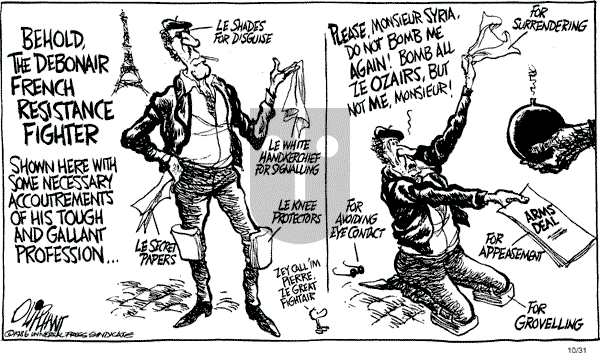 Pat Oliphant - Friday October 31, 1986 Comic Strip