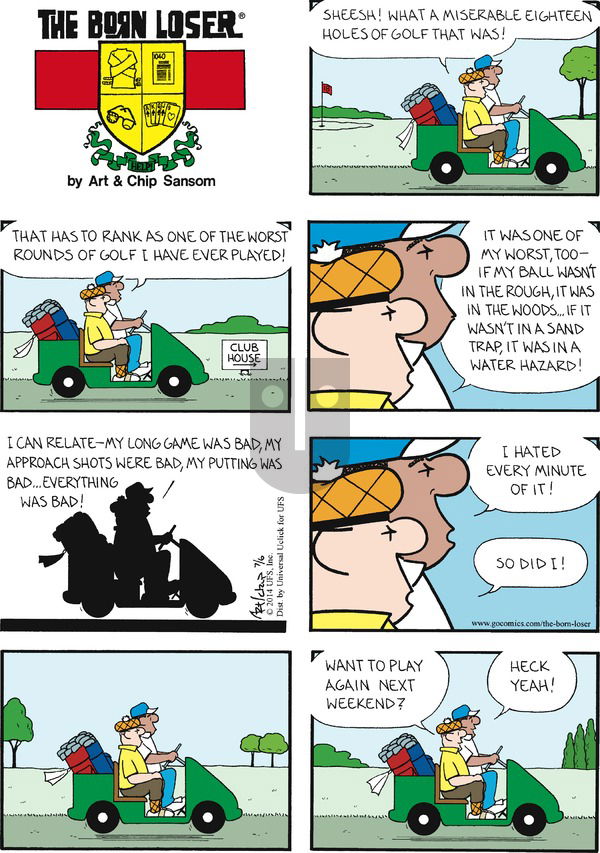 The Born Loser on Sunday July 6, 2014 Comic Strip