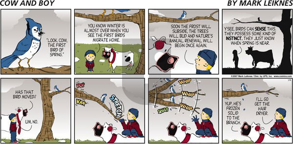 Cow and Boy Classics on Tuesday April 3, 2007 Comic Strip