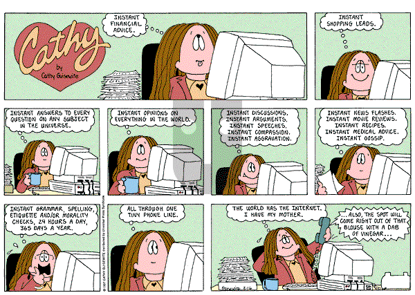 Cathy Classics - Sunday February 16, 1997 Comic Strip