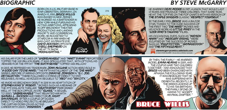 Biographic on Sunday March 16, 2025 Comic Strip
