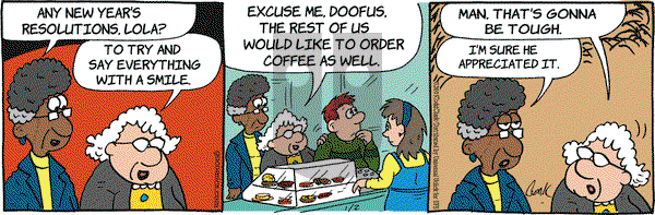 Lola on Friday January 2, 2015 Comic Strip