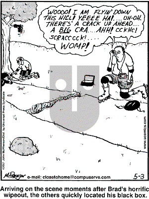 Close to Home - Thursday May 3, 2001 Comic Strip
