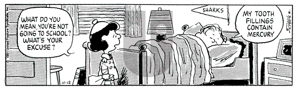 Peanuts on Tuesday November 12, 1991 Comic Strip