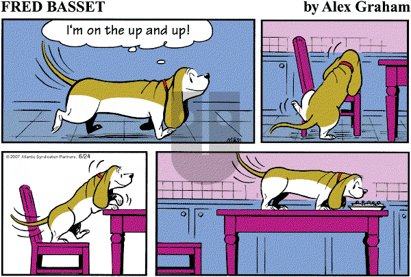 Fred Basset on Sunday June 24, 2007 Comic Strip