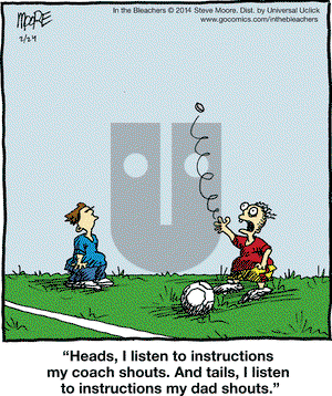 In the Bleachers on Monday February 24, 2014 Comic Strip