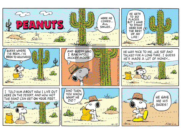 Peanuts - Sunday October 13, 1996 Comic Strip