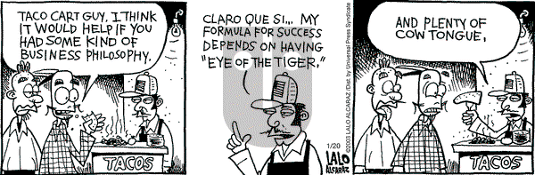 La Cucaracha on Monday January 20, 2003 Comic Strip