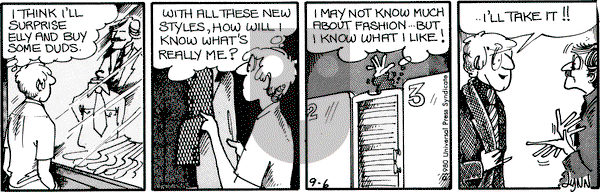 For Better or For Worse on Saturday September 6, 1980 Comic Strip