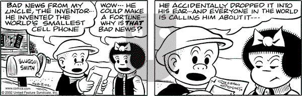 Nancy on Saturday February 2, 2002 Comic Strip