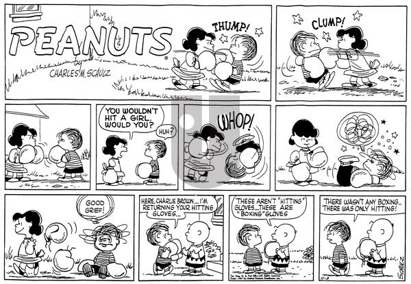 Peanuts on Sunday November 3, 1957 Comic Strip